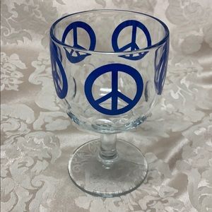 Vintage 1970’s Peace Symbol Goblet EUC GroovyRetro